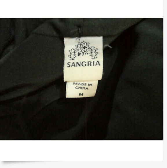 SANGRIA Studded Cardigan Sweater M Little Black Pintucked Draped 3/4 sleeve - Picture 6 of 6